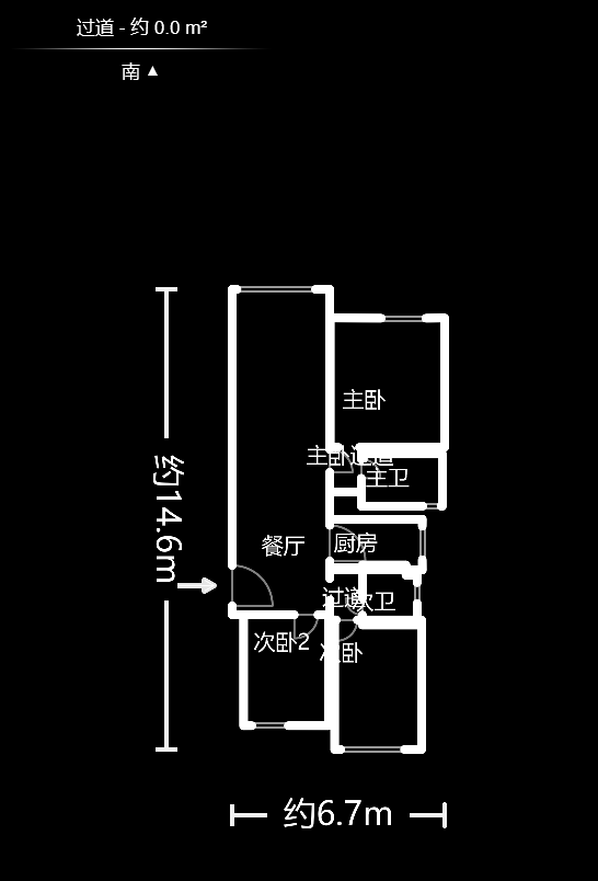 阳光新城  3室2厅2卫   100.00万户型图