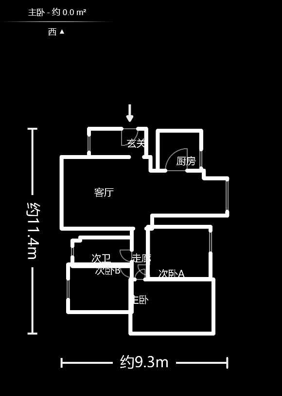 水岸世景  3室2厅2卫   118.00万户型图