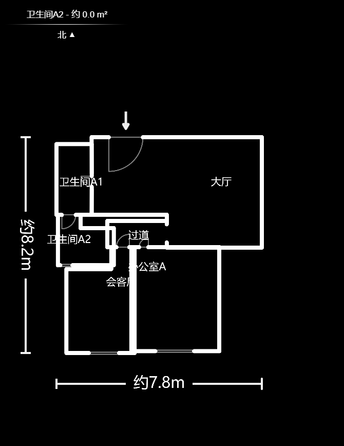 华悦城  2室2厅1卫   110.00万户型图
