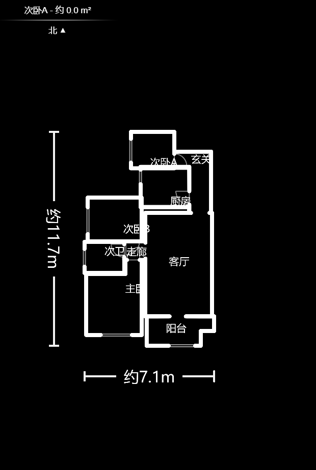 印山蓝色海岸  3室2厅1卫    73.8万户型图
