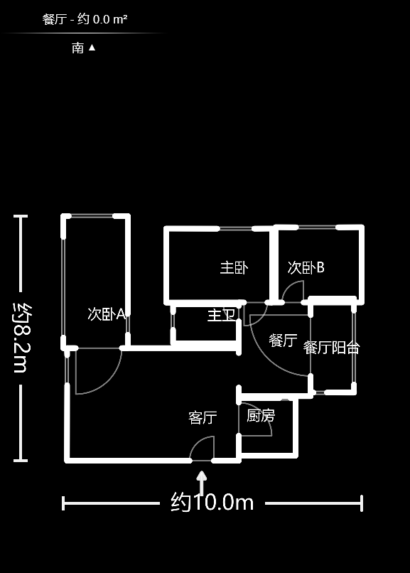 钱隆学府一、二期  3室2厅1卫   80.00万户型图