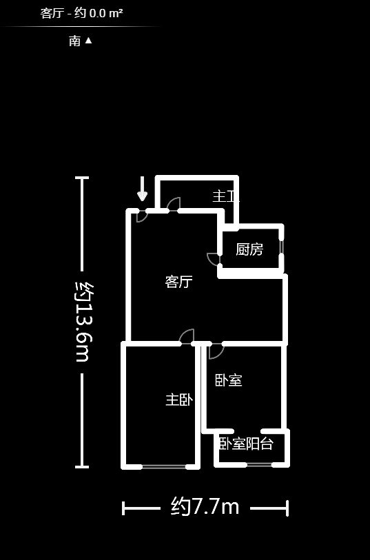 建工集团单位房  2室2厅1卫   89.50万户型图