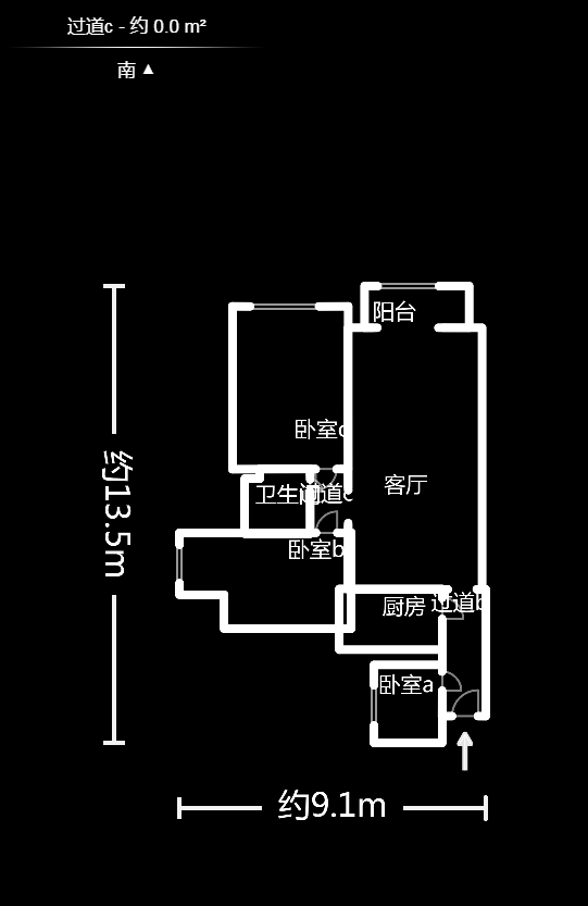 黑金时代广场  3室2厅1卫   78.00万户型图