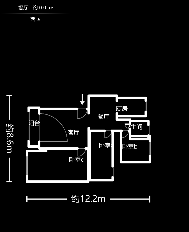 韶峰星苑（韶峰尚南UP公寓）  3室2厅1卫    56.8万户型图