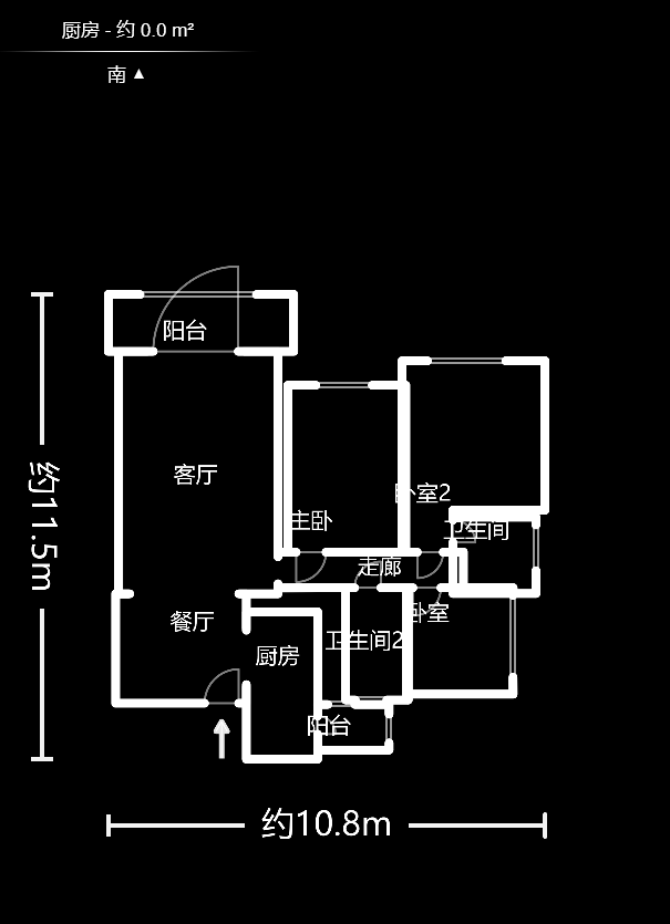 佳美紫郡  3室2厅2卫    80.8万户型图