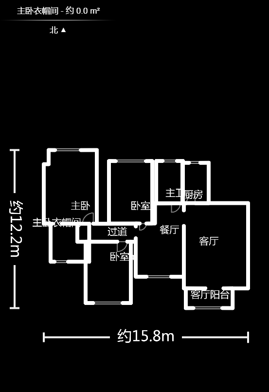 恒广国际景园一二区  3室2厅2卫    105.0万户型图