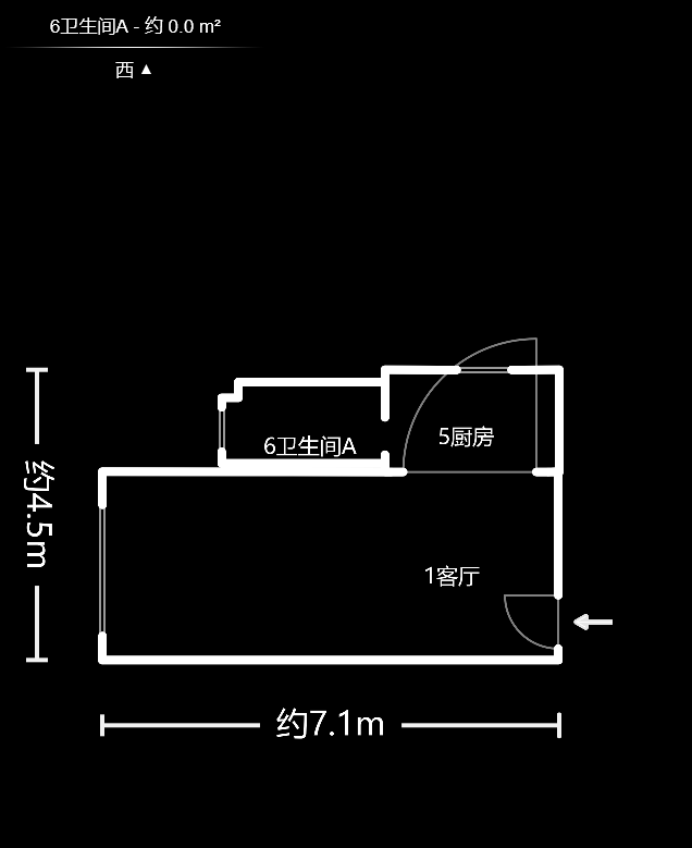 御景龙城  1室1厅1卫   22.70万户型图
