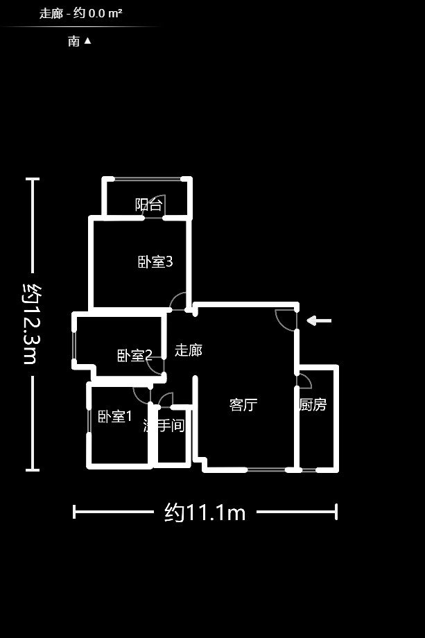 瑞都华庭（华庭美苑）  3室2厅1卫   95.80万户型图