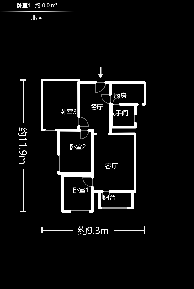 瑞都华庭（华庭美苑）  1室1厅1卫    90.5万户型图