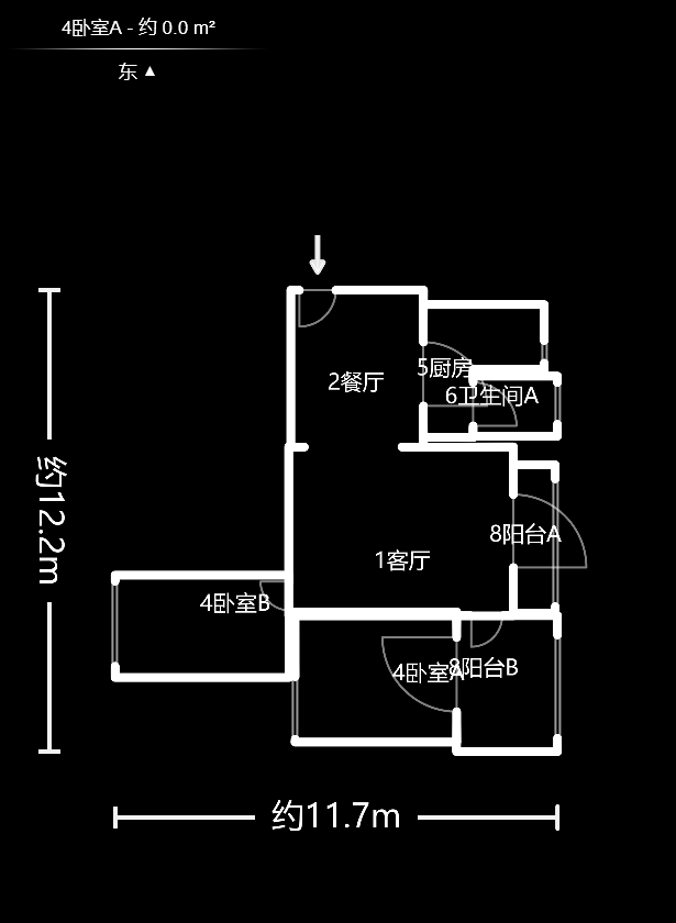长大卧琥  3室2厅1卫   86.00万户型图