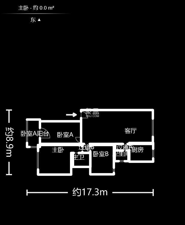 银晟花园  3室2厅1卫   92.80万户型图