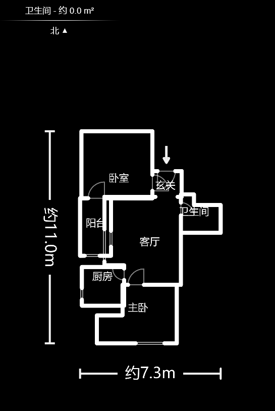 西铁馨寓（西铁领寓）  2室1厅1卫    2000.0元/月室内图1