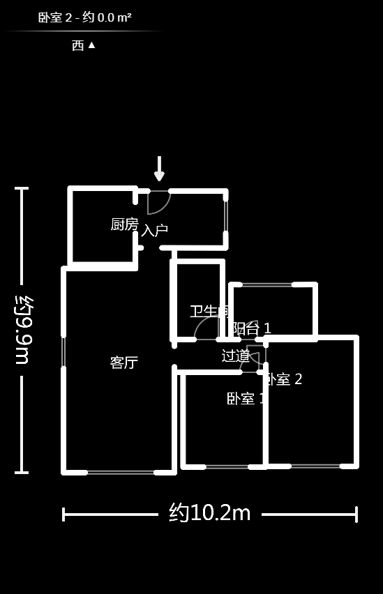 山语城二期  3室2厅1卫    85.0万户型图