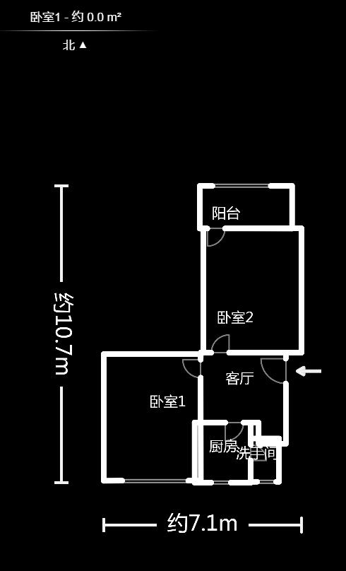 红旗社区  2室1厅1卫   39.00万户型图