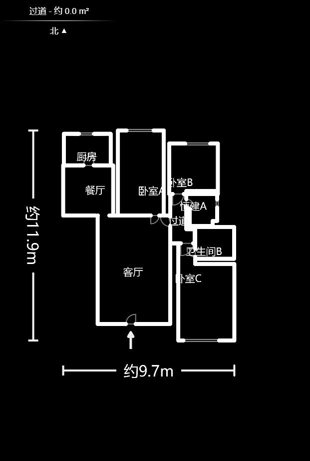 富兴嘉城(富兴汇中央) 3室2厅2卫 120.0万 富兴嘉城(富兴汇中央) 3室2厅2卫 120.0万户型图