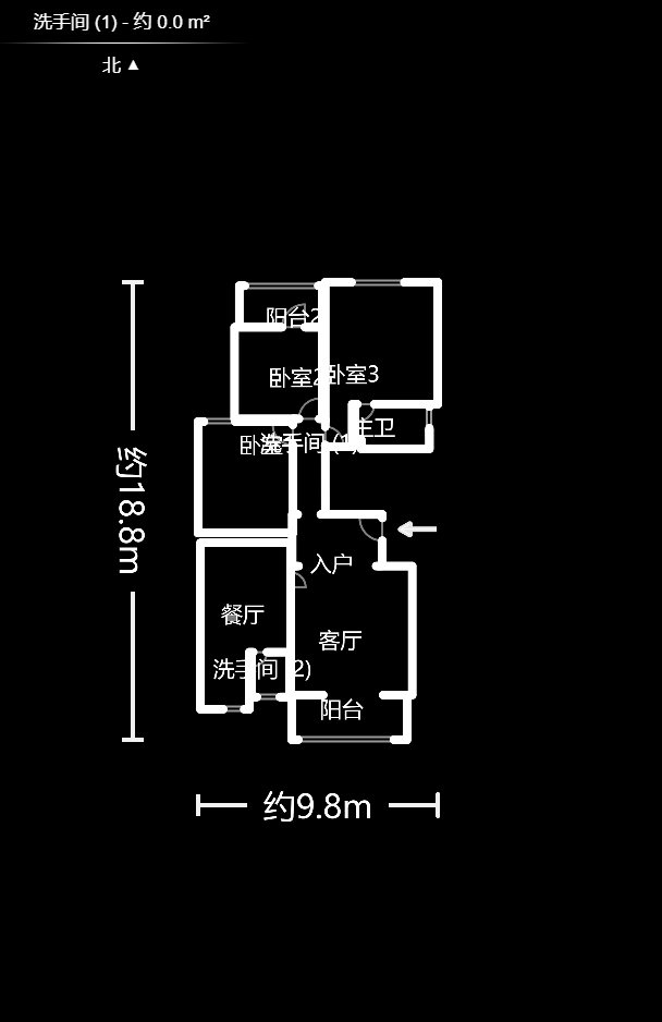 三重星都心  3室2厅1卫    206.0万户型图