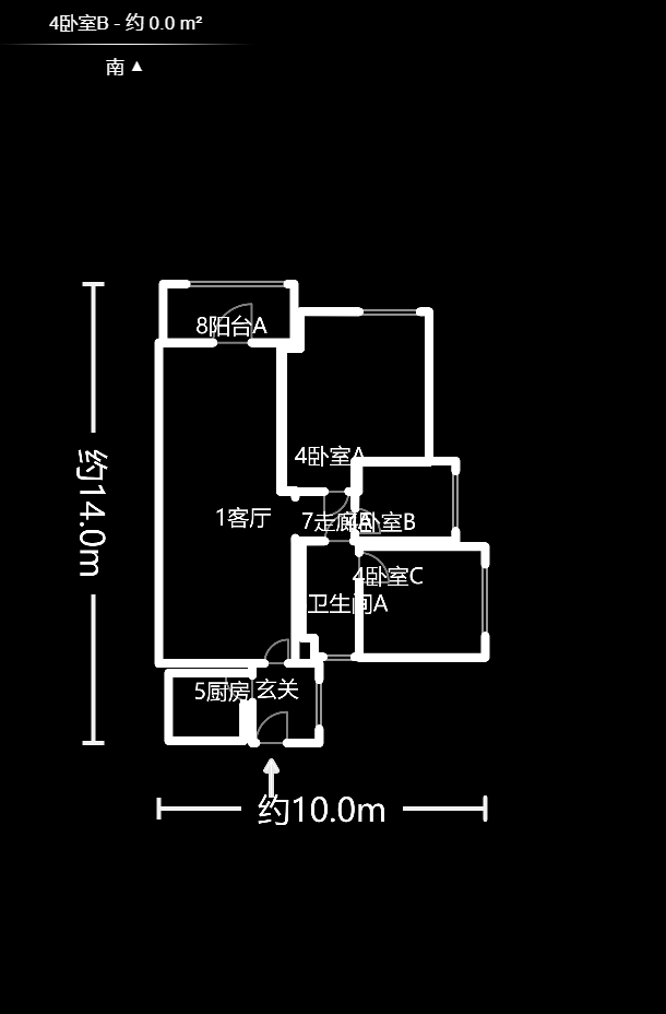 海洋半岛（月珑湾）  3室2厅1卫   79.80万户型图