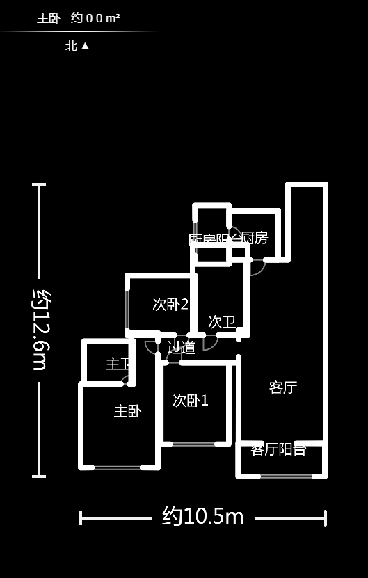 保利天禧D区  3室2厅2卫    182.0万户型图