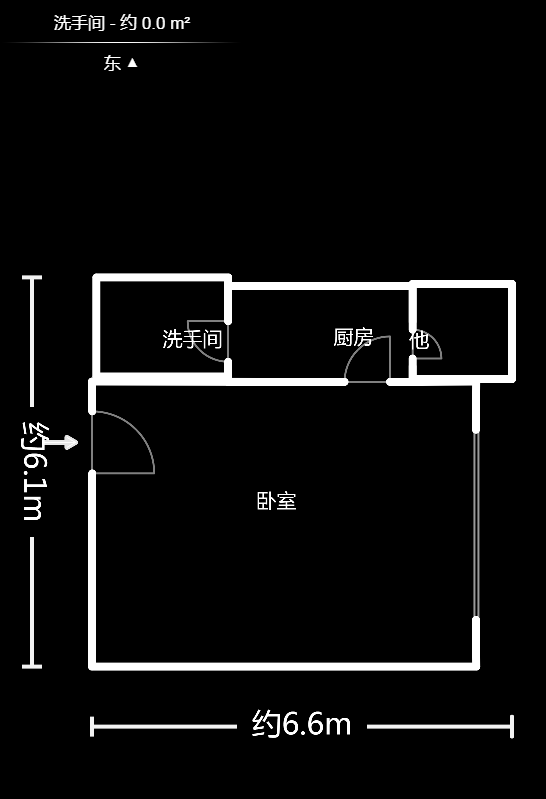 凯轩云顶  1室1厅1卫    1500.0元/月室内图1