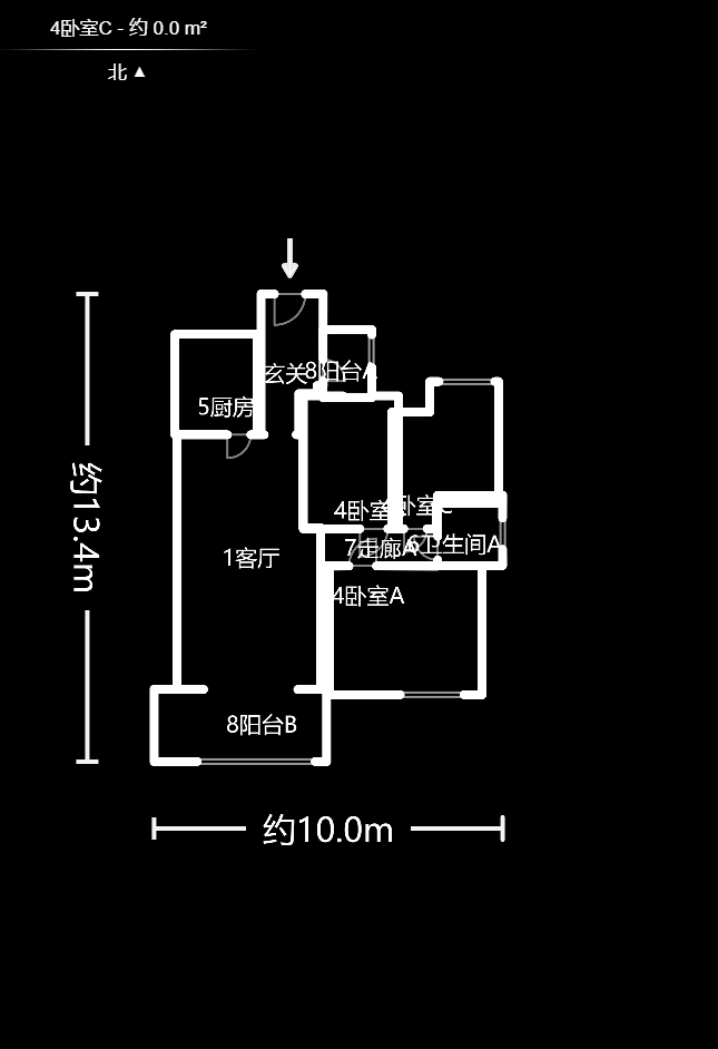 雄新水印廊桥（雄新华府）  3室2厅2卫    75.0万户型图