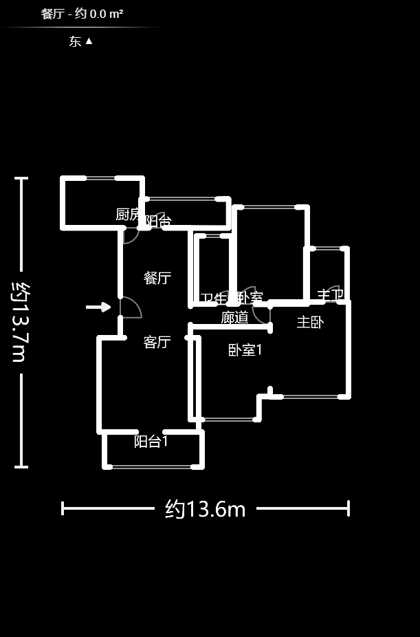 金鼎公园尚  3室2厅2卫    120.0万户型图