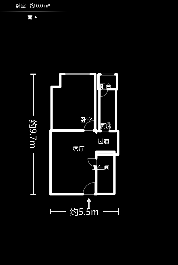北辰三角洲E5区  1室1厅1卫   73.00万户型图
