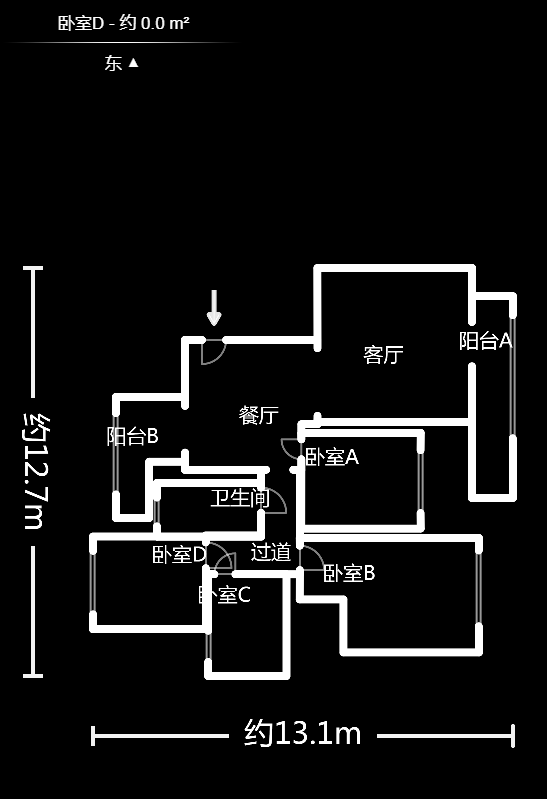 天和家园  4室2厅1卫   135.00万户型图