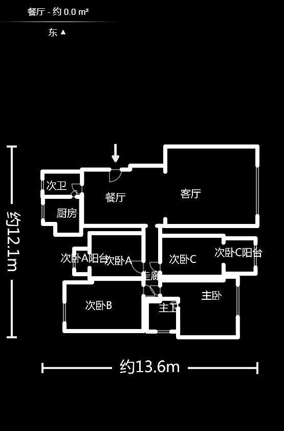 长运锦园  4室2厅2卫    112.0万户型图