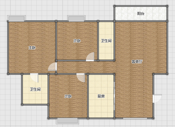 桃花里 2室2厅1卫 58.0万 桃花里 2室2厅1卫 58.0万户型图