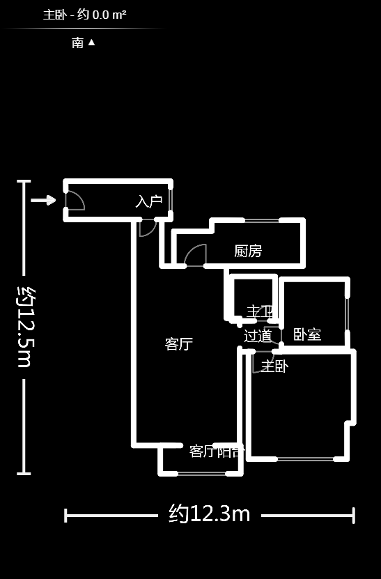 盛地尊域  2室1厅1卫   63.00万户型图