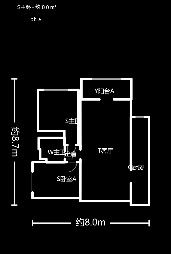 融科东南海  2室2厅1卫   105.00万户型图