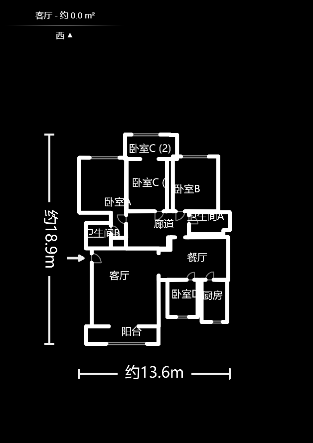 白沙家園（白沙欣苑）  4室2廳2衛(wèi)    146.0萬戶型圖