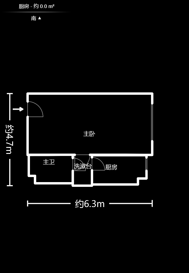博林云栖  1室1厅1卫    1600.0元/月室内图1