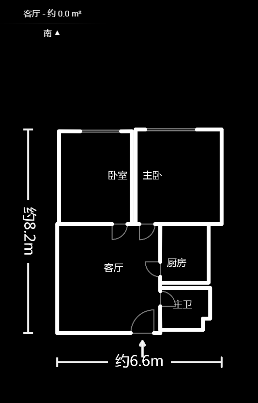 中山国际大厦 2室1厅1卫 78.0万 中山国际大厦 2室1厅1卫 78.0万户型图