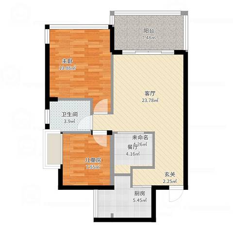中建岳阳中心  1室1厅1卫   1400.00元/月户型图