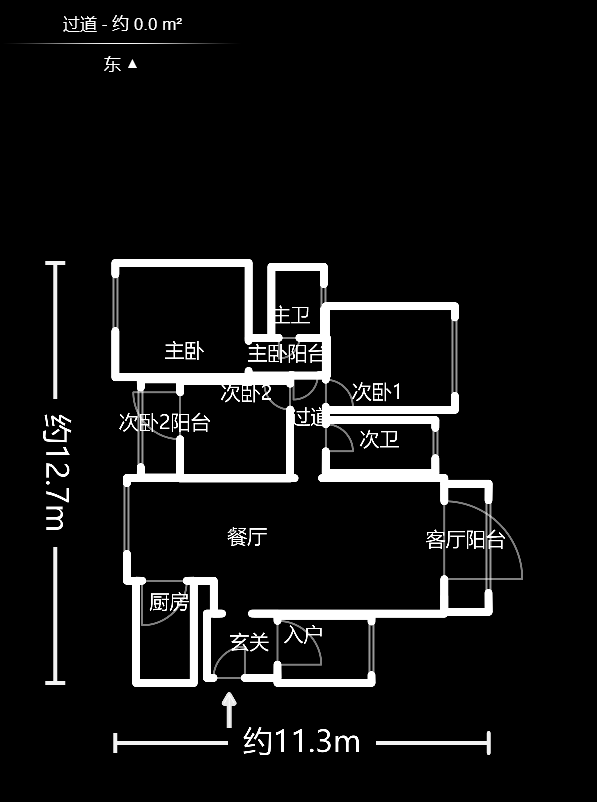 湘腾琴岛  4室2厅1卫    185.0万户型图