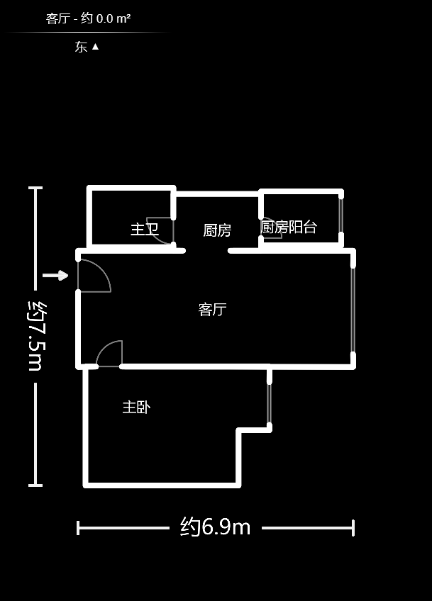 中信文化广场（中信新城二期）  1室1厅1卫    44.56万户型图