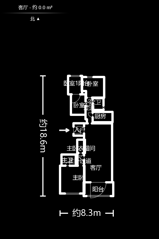 盛世美居荷园  3室2厅1卫   258.00万户型图