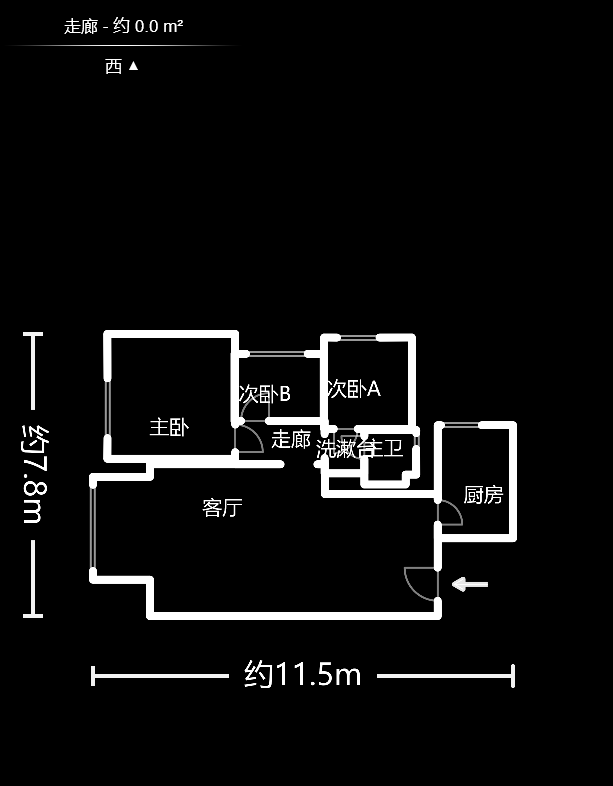 山水嘉园  3室1厅1卫   77.50万户型图
