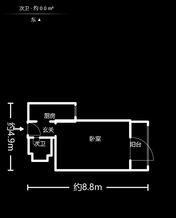 枫树园  1室1厅1卫    43.0万户型图