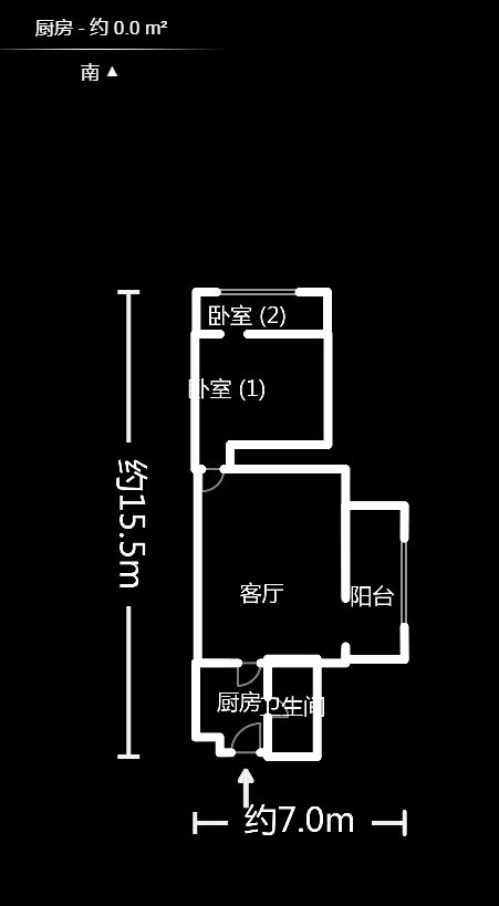 天心华庭  1室1厅1卫   70.00万户型图