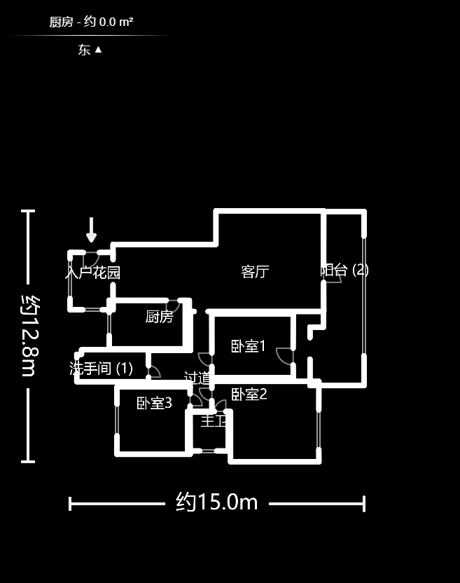 新华园  3室2厅2卫    107.0万户型图