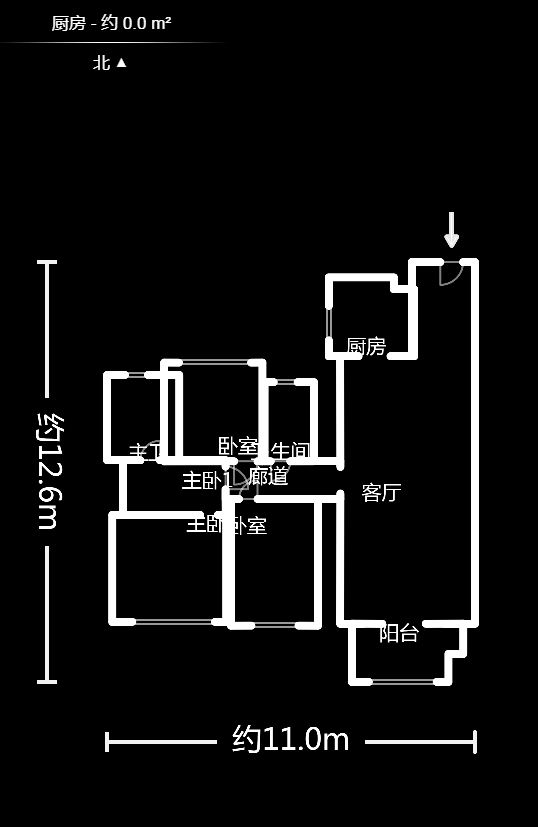 中海國際三期  3室2廳2衛(wèi)    135.0萬戶型圖