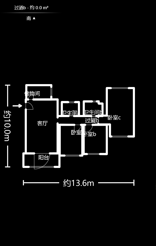 恒大城  3室2厅1卫    105.0万户型图