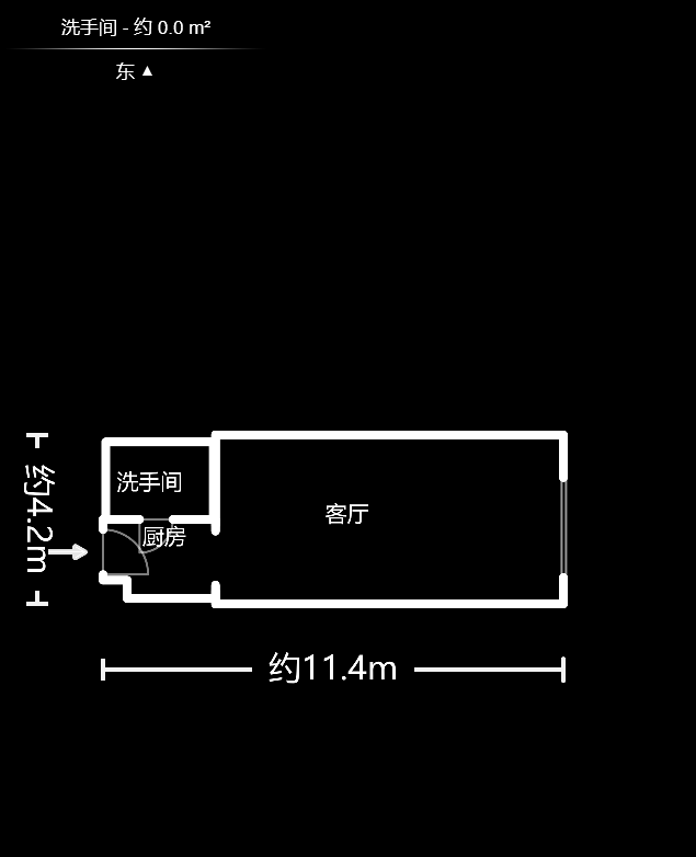 梅溪国际公寓（步步高新天地）  1室1厅1卫    38.0万户型图
