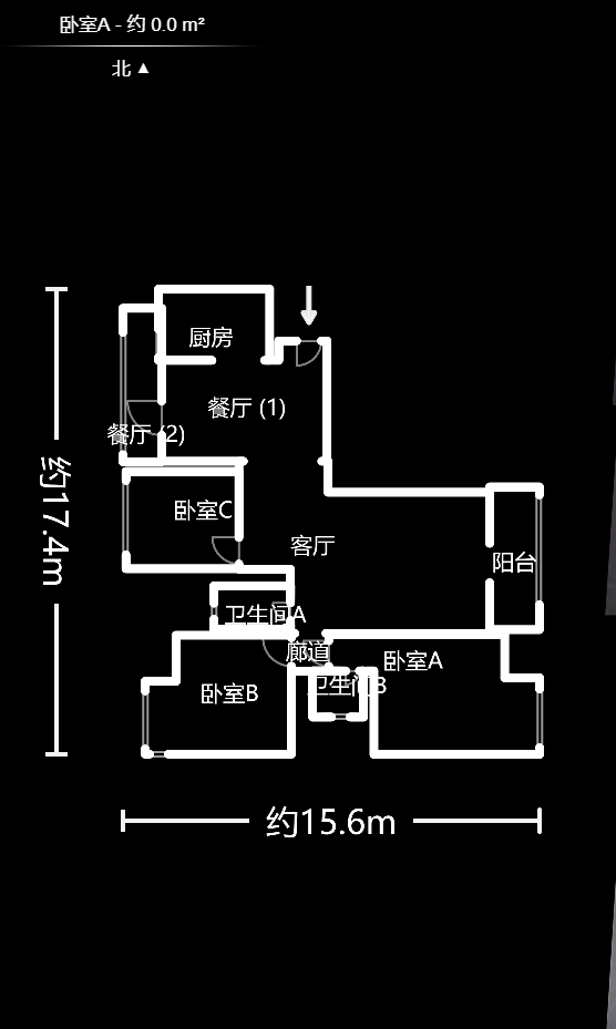 通用时代国际社区  3室2厅2卫   178.00万户型图