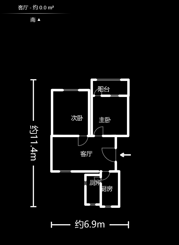 桐梓坡小区  2室1厅1卫    82.0万户型图