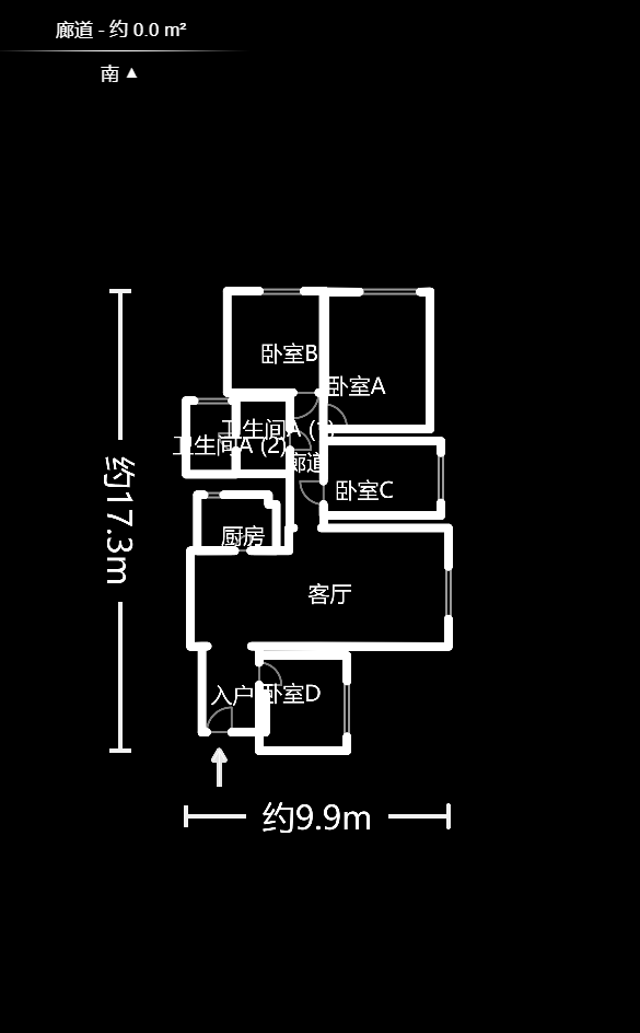 兴威帕克水岸  3室2厅1卫   119.90万户型图