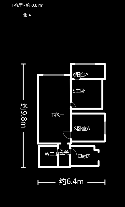 自然小区  2室2厅1卫   45.00万户型图