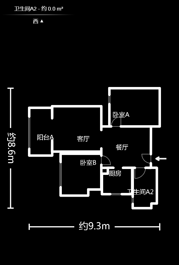 兴隆景苑  2室1厅1卫    77.0万户型图